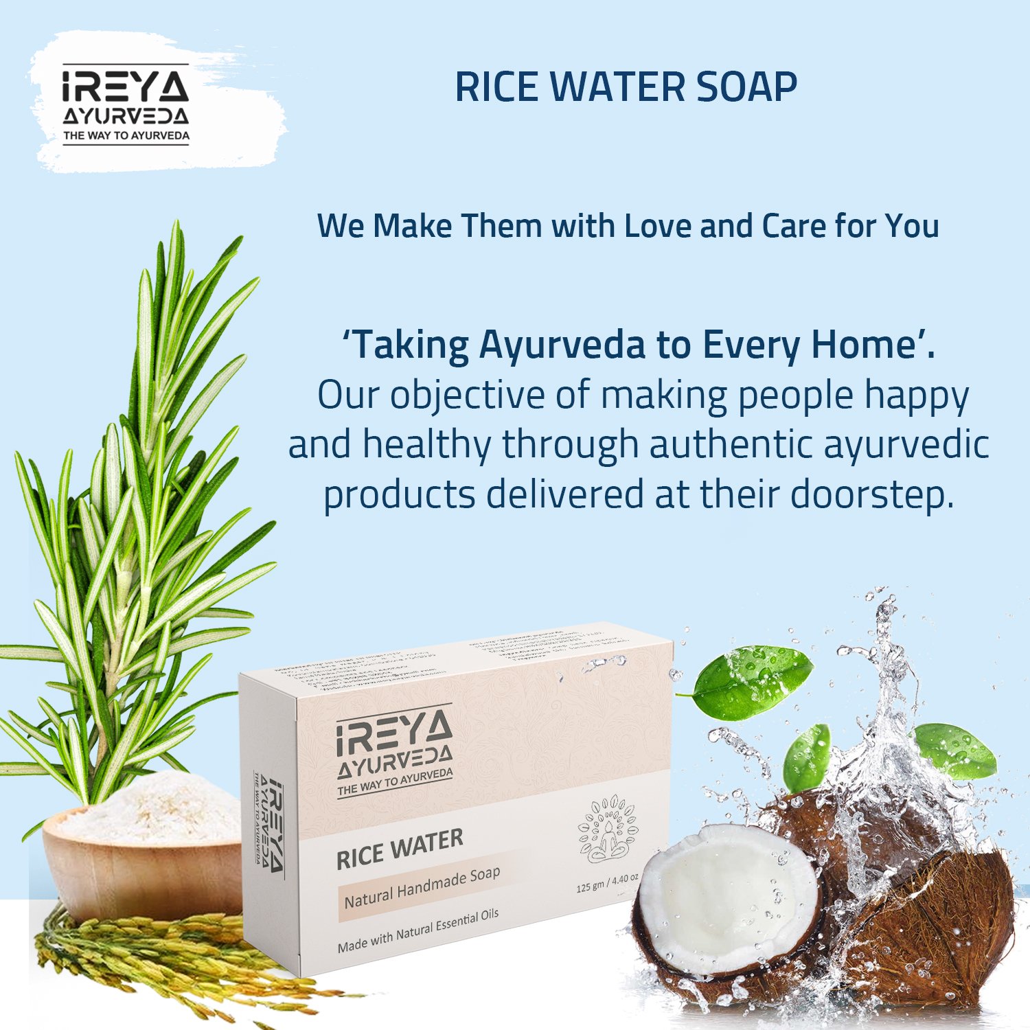 Rice Water Handmade Soap - Image 2