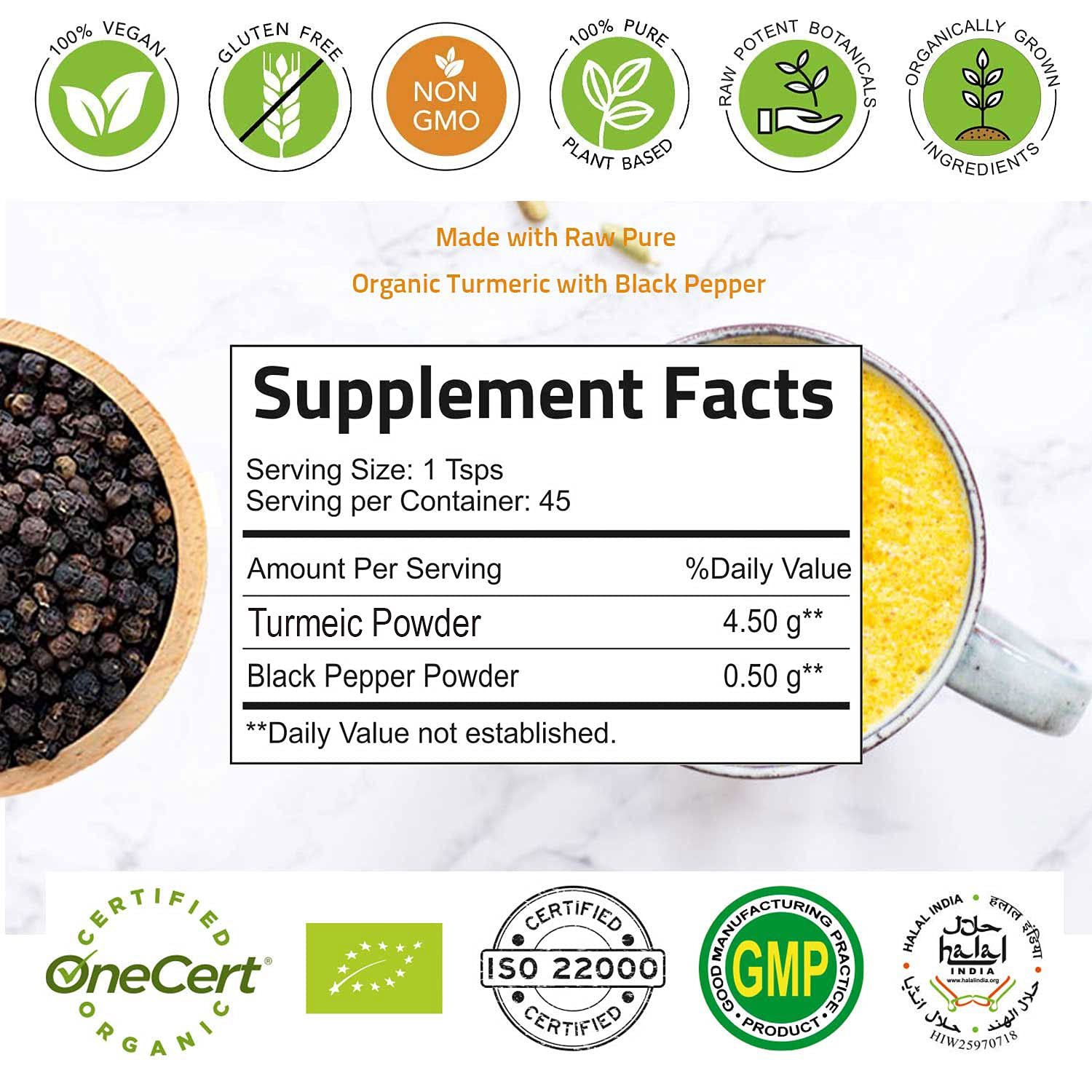 Turmeric Curcumin Powder with Black Pepper - Image 2