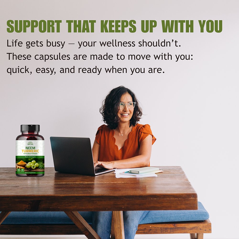 Neem Turmeric Capsules with Amla Powder - Image 7
