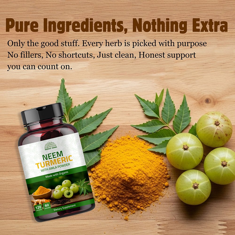 Neem Turmeric Capsules with Amla Powder - Image 4