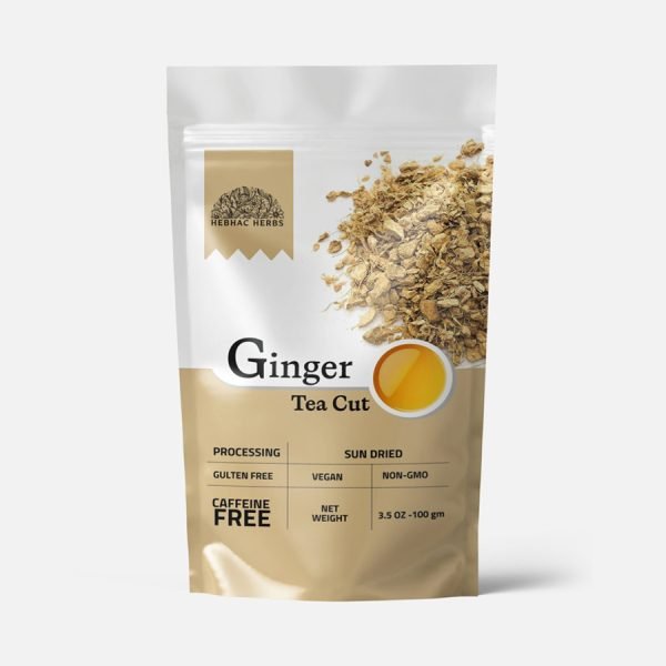 Coarsely cut dried ginger pieces, light golden in color, ideal for brewing a warm, spicy, and invigorating herbal tea.